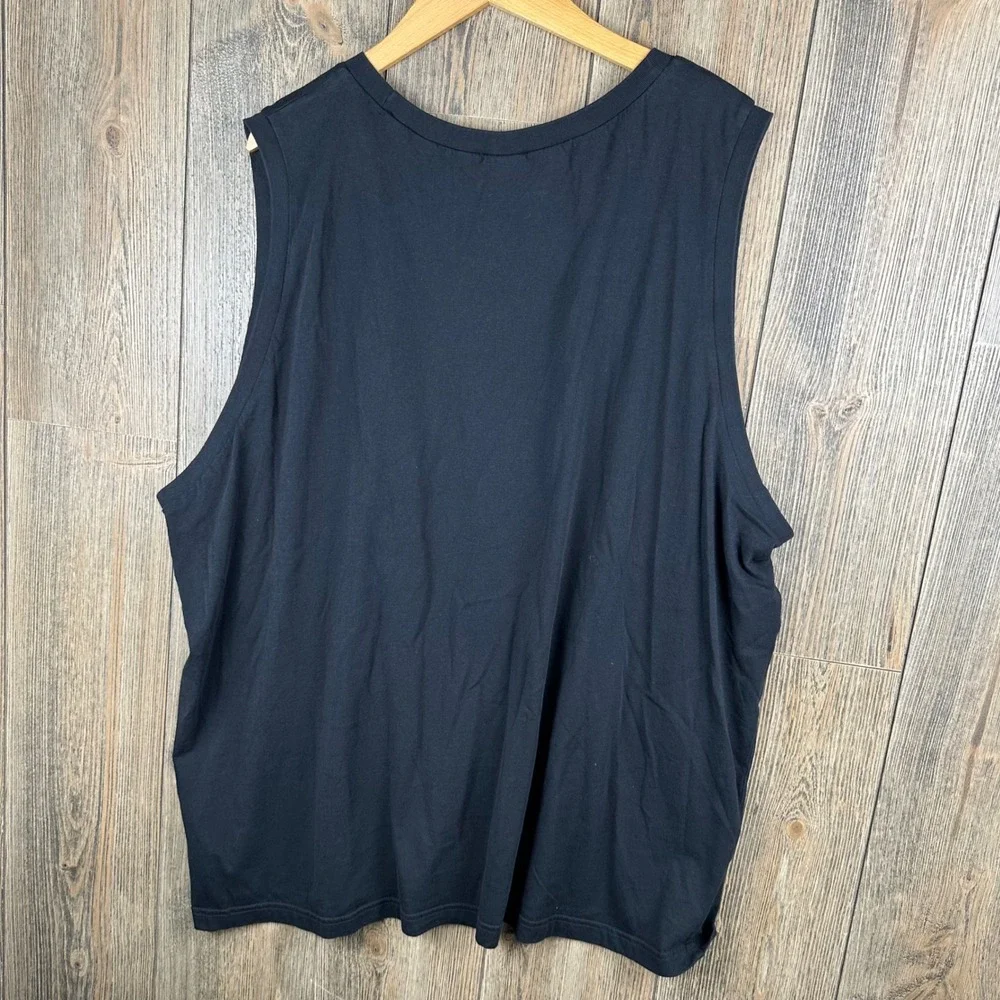 Adidas Mens 3XL Black Sleeveless Training Tank Top JE8986 Logo Gym Shirt